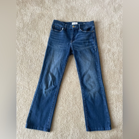 FRAME Le Mini Boot jeans hemmed 26” to cropped length. Women size 29 mid rise - Picture 2 of 8